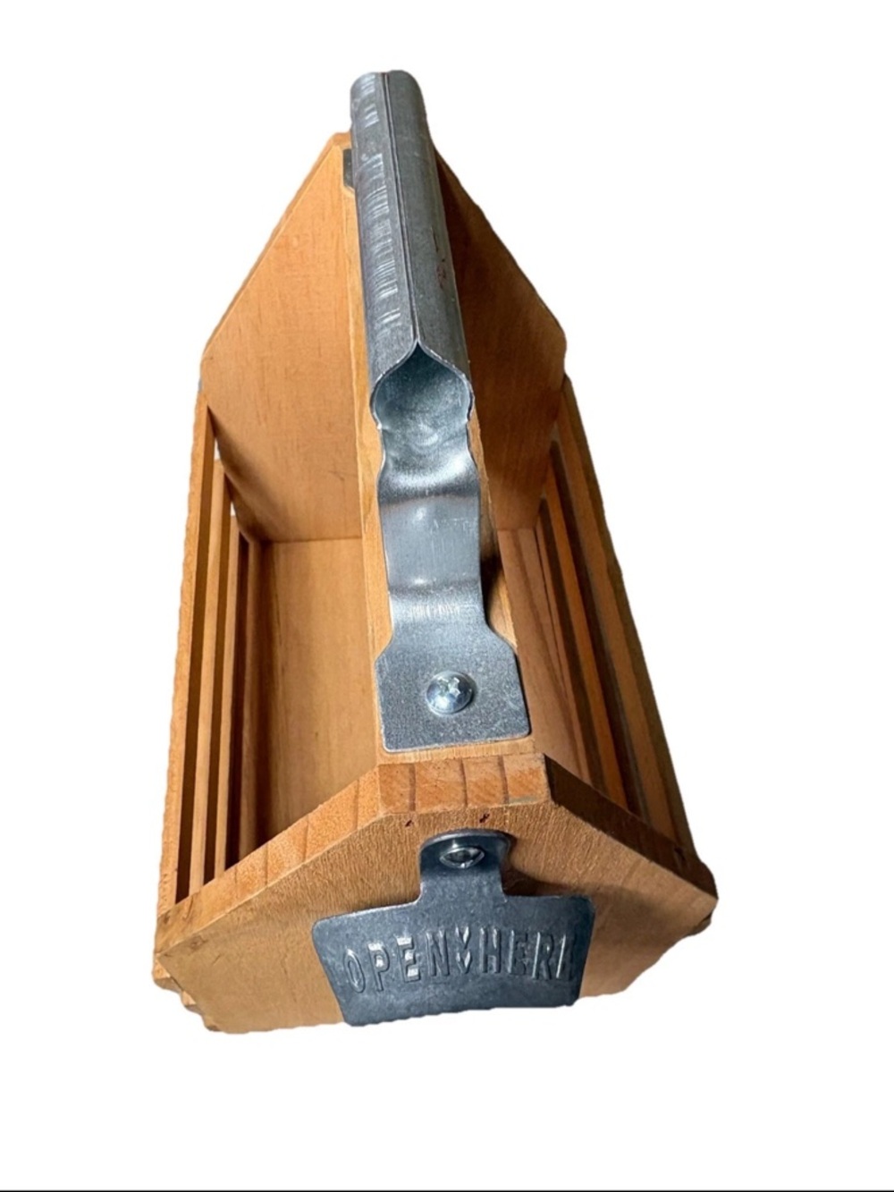 Vintage Wooden Drink Crate With Opener